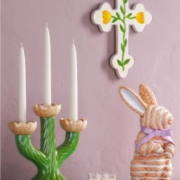 Threshold Target Cactus Flower Candelabra Candle Holder Ceramic Spring 2025 - Picture 2 of 2